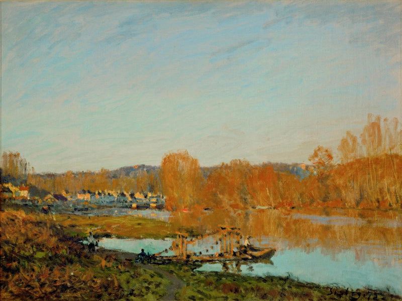 Høsten - Bredden av Seinen nær Bougival - Alfred Sisley