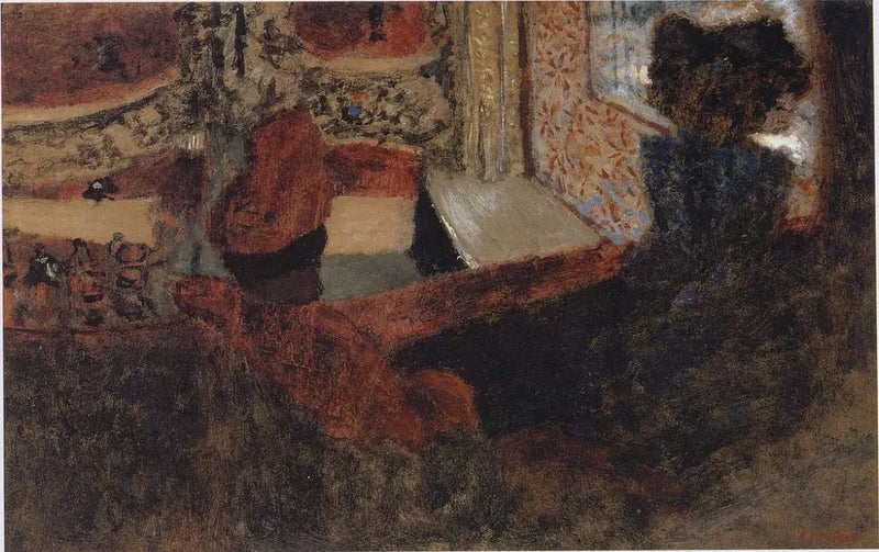 Foran-scenen på teateret Antoine - Édouard Vuillard