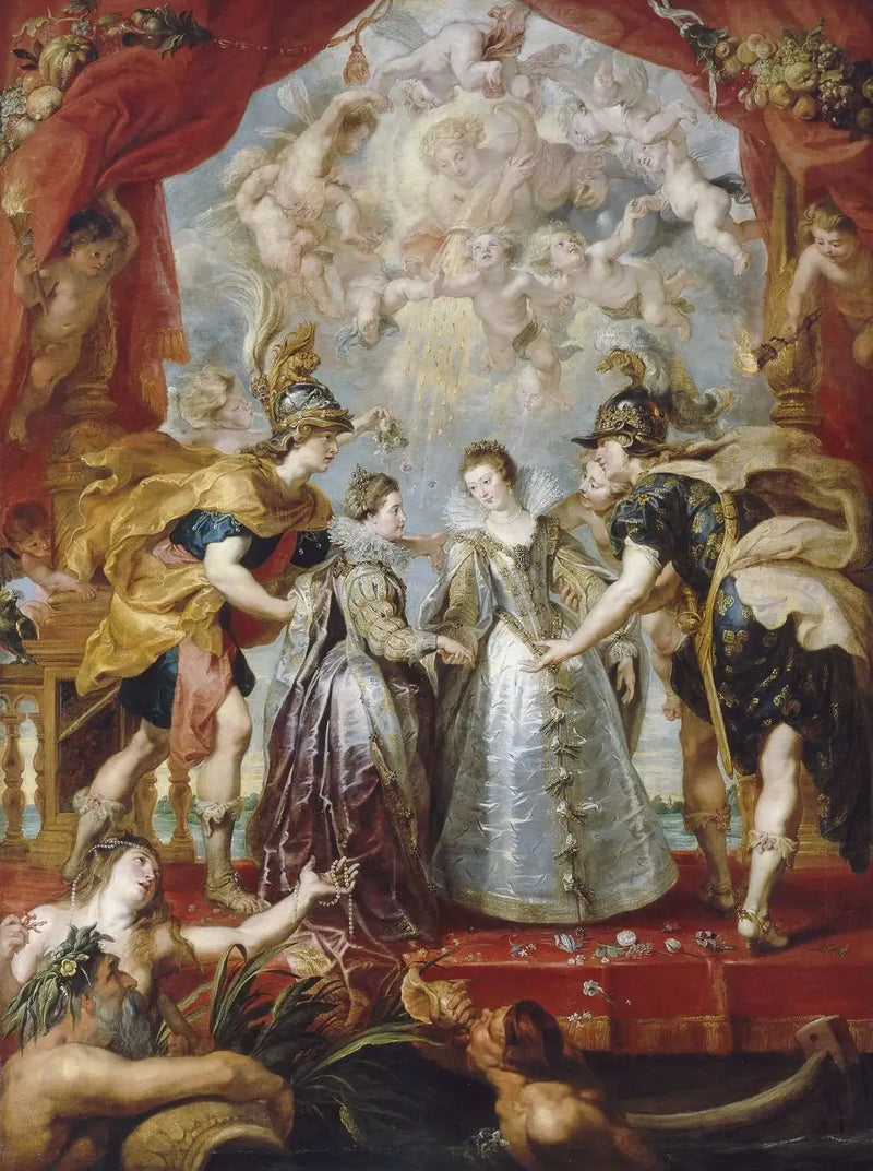 Utvekslingen av de to prinsessene ved Andaye-elven, 9. november 1615 - Peter Paul Rubens