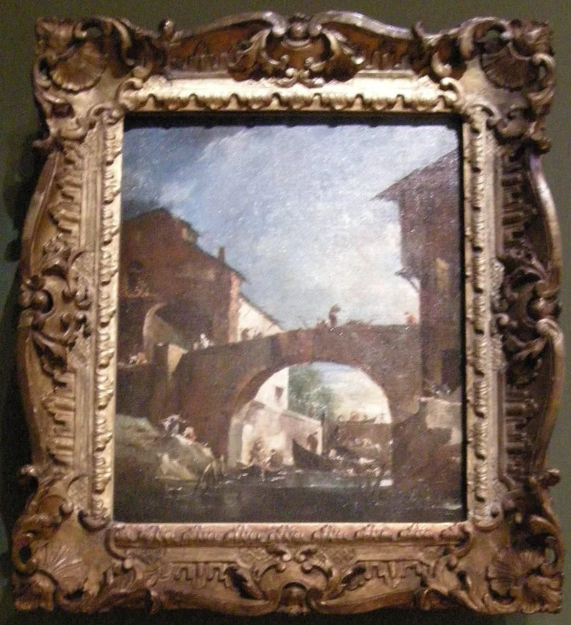 Dolo-slusen på Brenta: Capriccio - Francesco Guardi