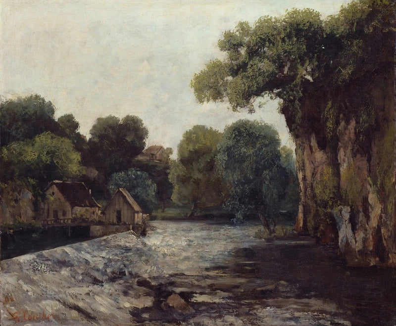 Slusen ved Loue-elven - Gustave Courbet