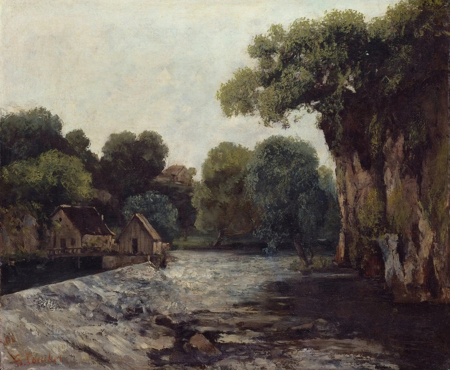 Slusen ved Loue-elven - Gustave Courbet