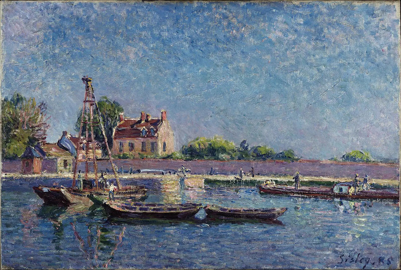Slusen i Saint-Mammès - Alfred Sisley