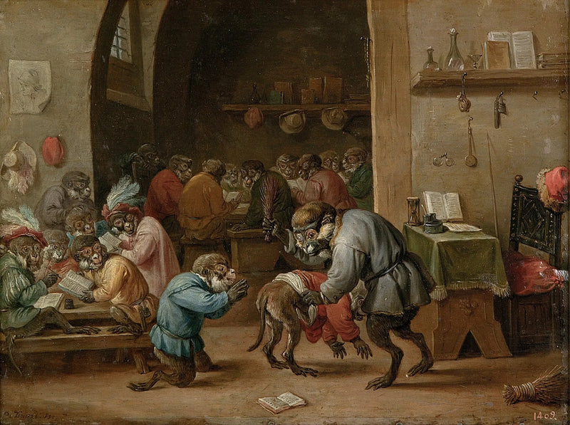 Ape-skolen - David Teniers den Yngre

Source:
l'école des singes - David Teniers le Jeune
