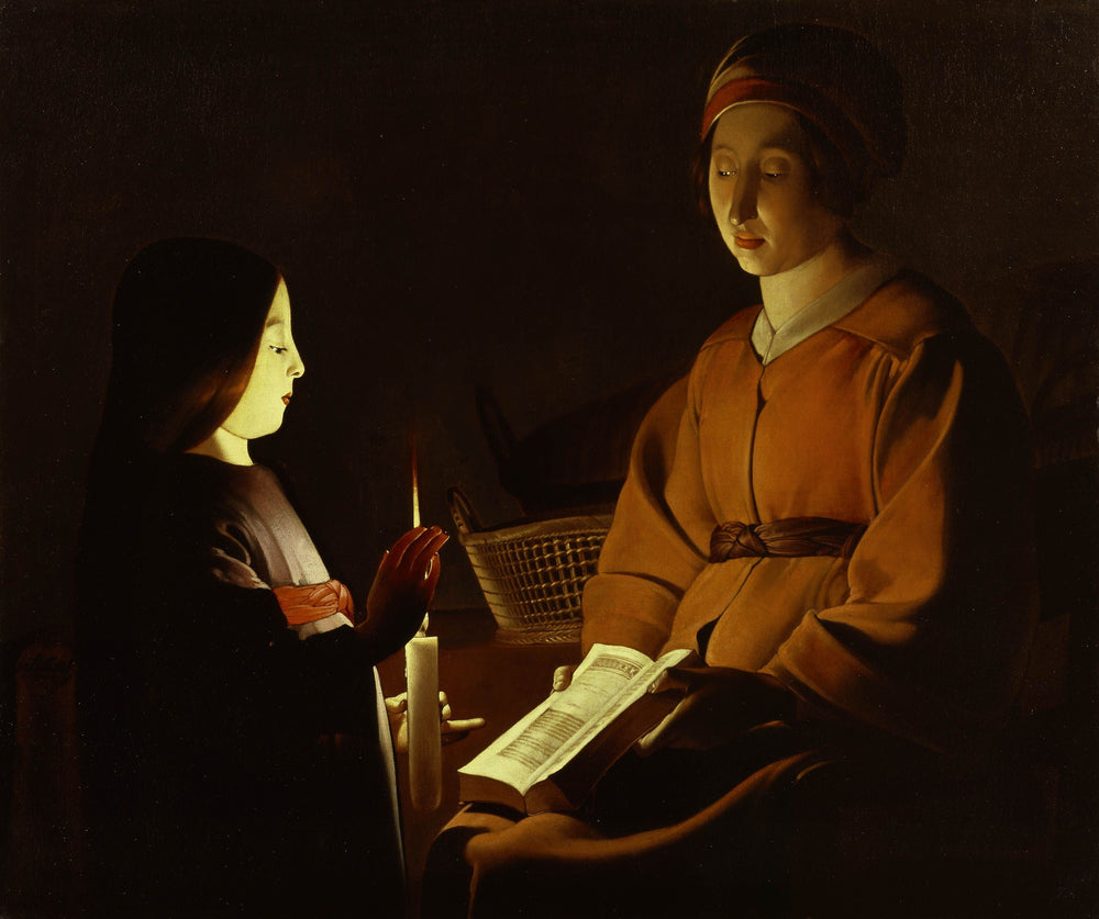 L'Éducation de la Vierge - Georges de La Tour image 1 reproduction de peinture à l’huile