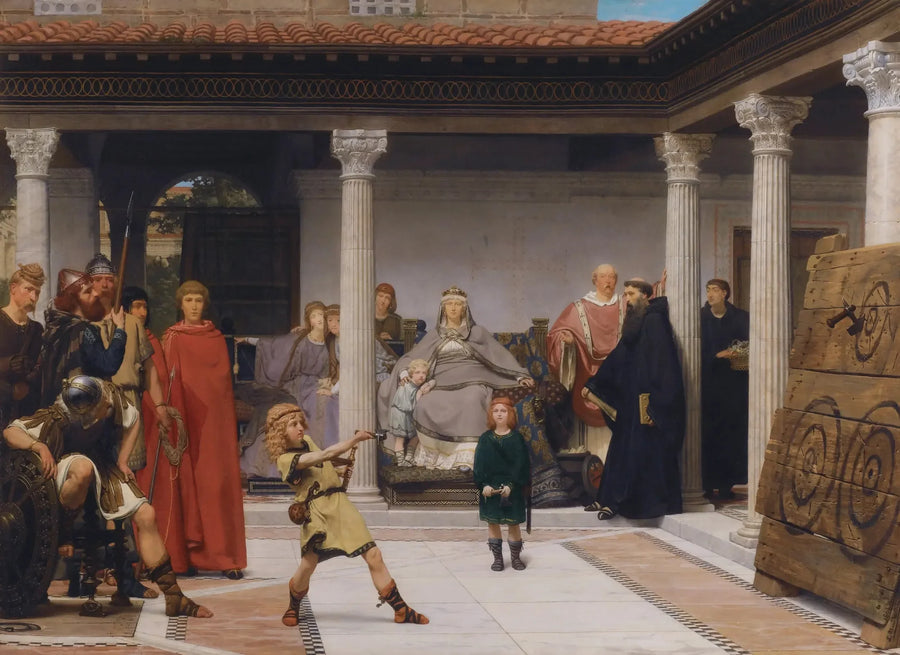 Barnas oppdragelse av Clovis - Lawrence Alma-Tadema