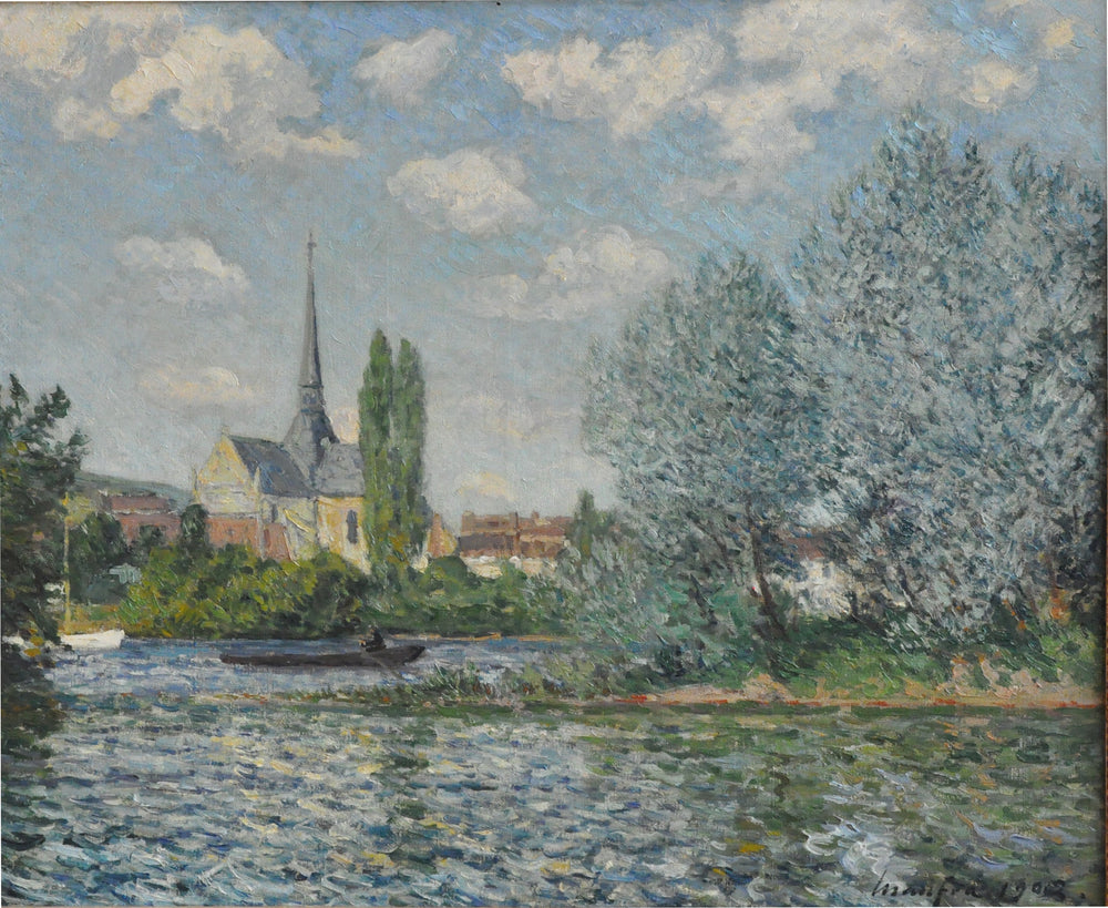 L'Église du Petit-Andelys - Maxime Maufra image 1 copie peinte à la main à l’huile