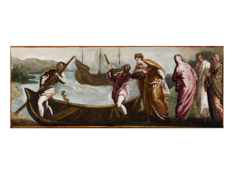 Avreise fra Saint Helena til Det hellige land - Jacopo Tintoretto