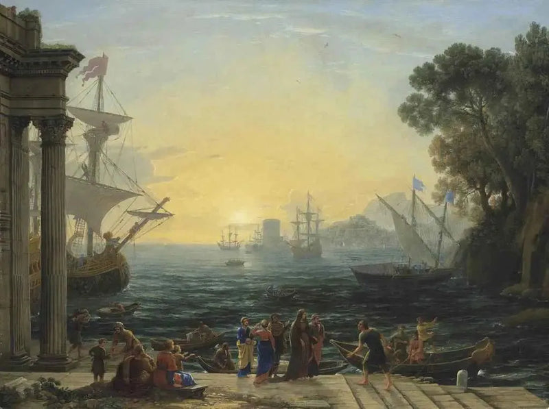 Sainte Paule-embarkeringen ved Ostia - Claude Lorrain