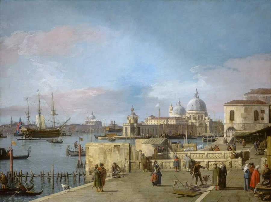 Venetiansk utsikt over Grand Canal fra moloen - Canaletto

Source:
L'Embouchure du Grand Canal depuis le Môle, Venise - Canaletto