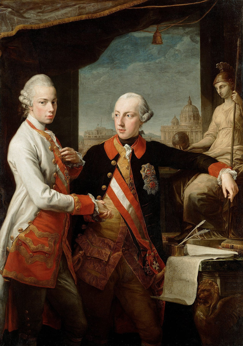 Keiser Joseph II med storfyrste Pietro Leopoldo av Toscana - Pompeo Batoni