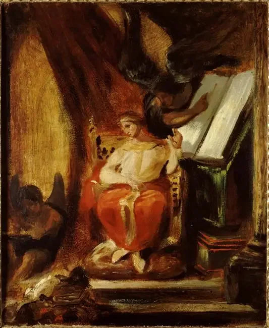 Keiser Justinian som komponerer sine institutter - Eugène Delacroix