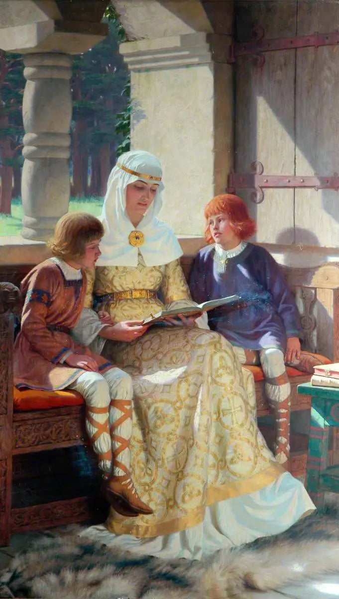 Barndommen til Alfred den Store - Edmund Blair Leighton

Source:
L'enfance d'Alfred le Grand - Edmund Blair Leighton