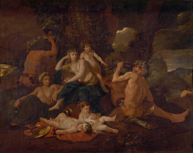 Barndommen til Bacchus - Nicolas Poussin