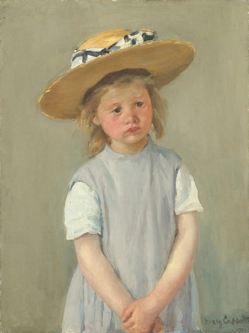 Barnet med stråhatt - Mary Cassatt