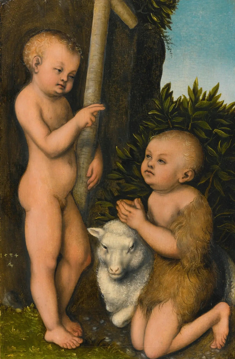 Den elskede Jesusbarnet av den hellige Johannes Døperen - Lucas Cranach den eldre