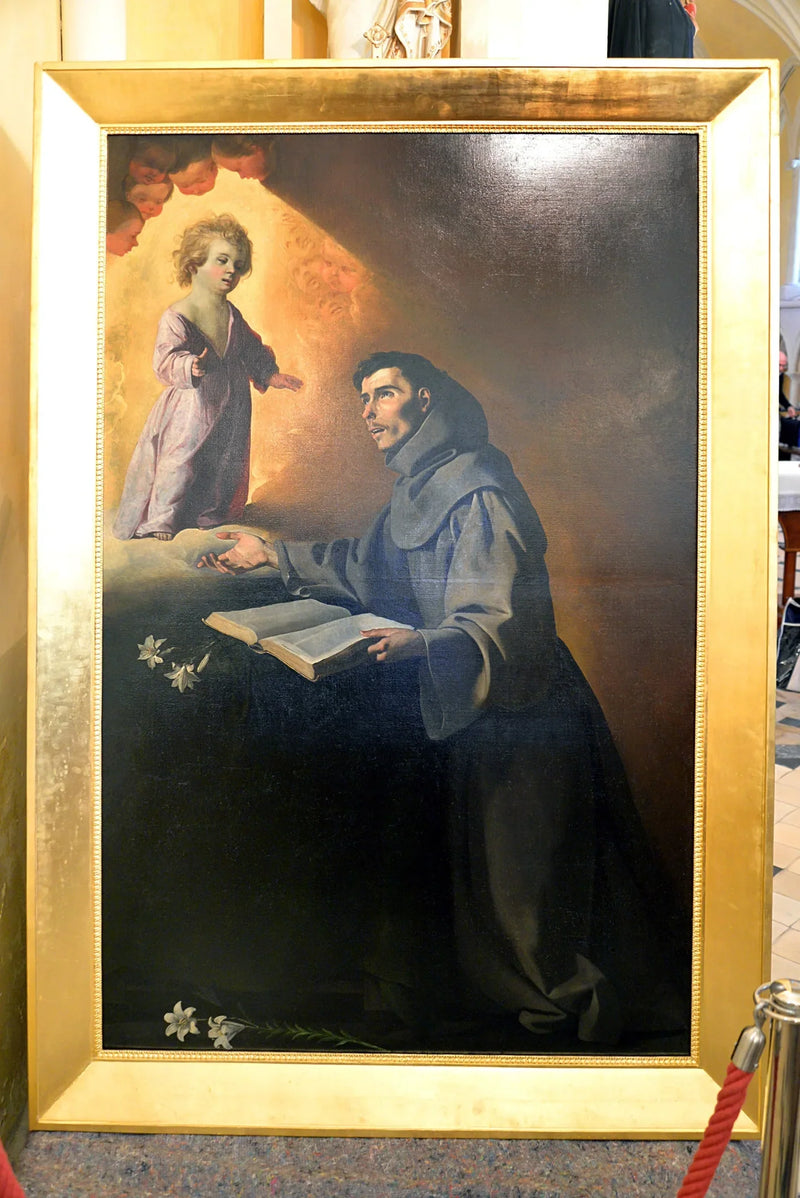 Barnet Jesus som åpenbares for St. Antonius av Padua - Francisco de Zurbarán