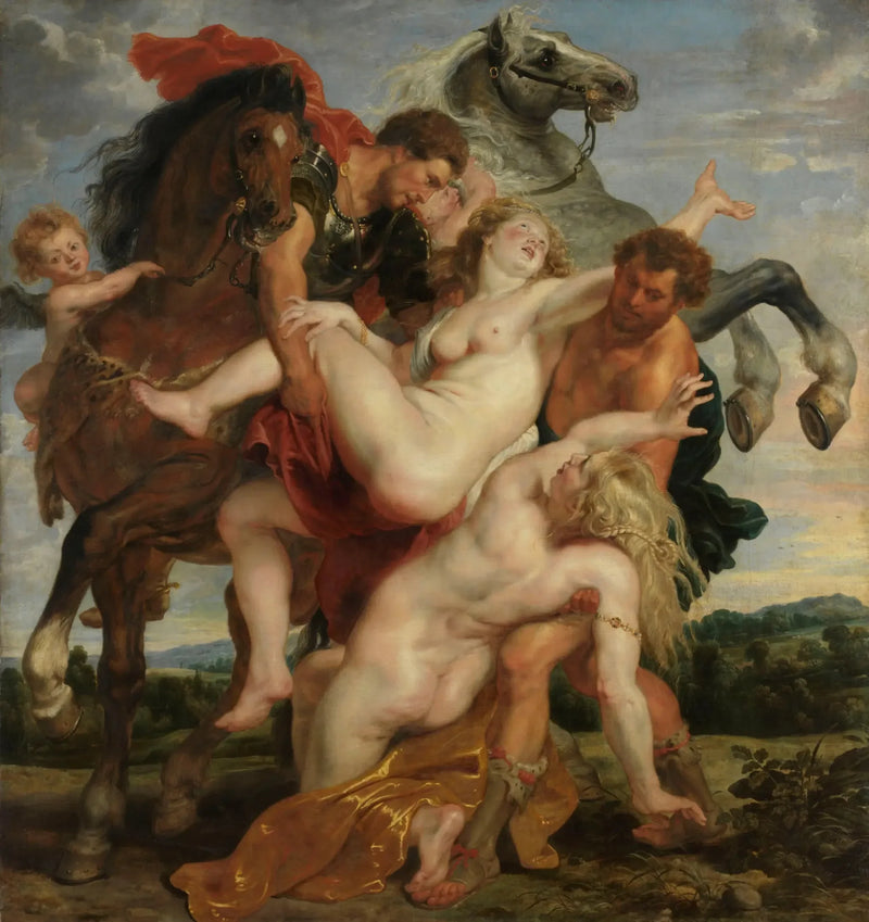 Leukippes bortføring av jentene - Peter Paul Rubens