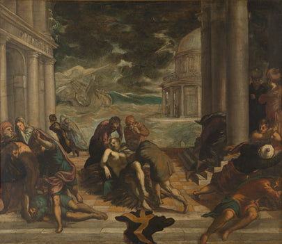 Fjerningen av helgen Markus kropp av kristne - Jacopo Tintoretto