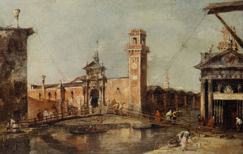 Inngangen til Venedigs arsenal - Francesco Guardi