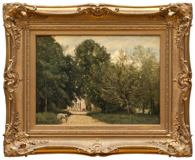 Inngangen til villaen til Mr. Dubuisson i Brunoy - Jean-Baptiste Camille Corot