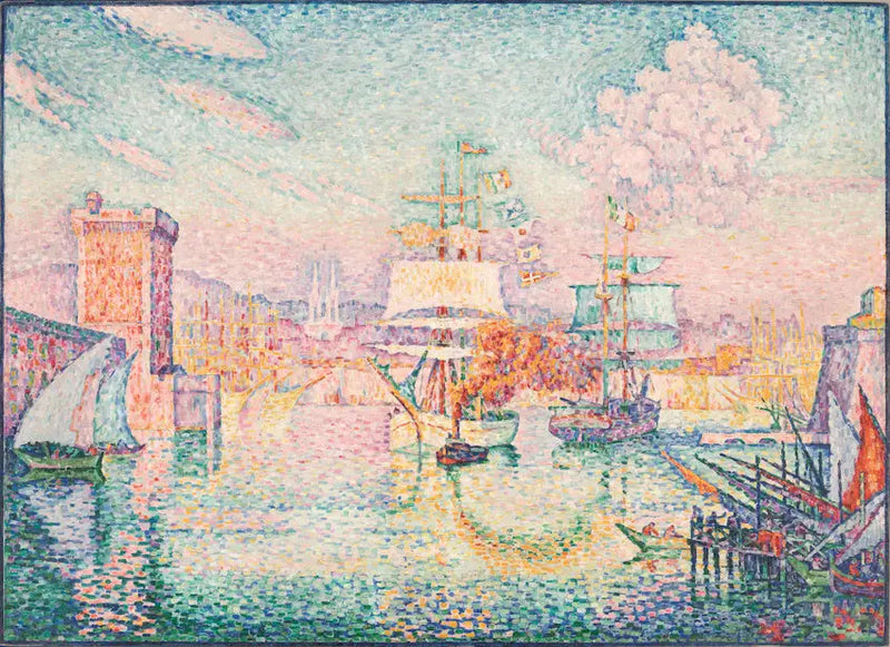 Inngangen til havnen i Marseille - Paul Signac