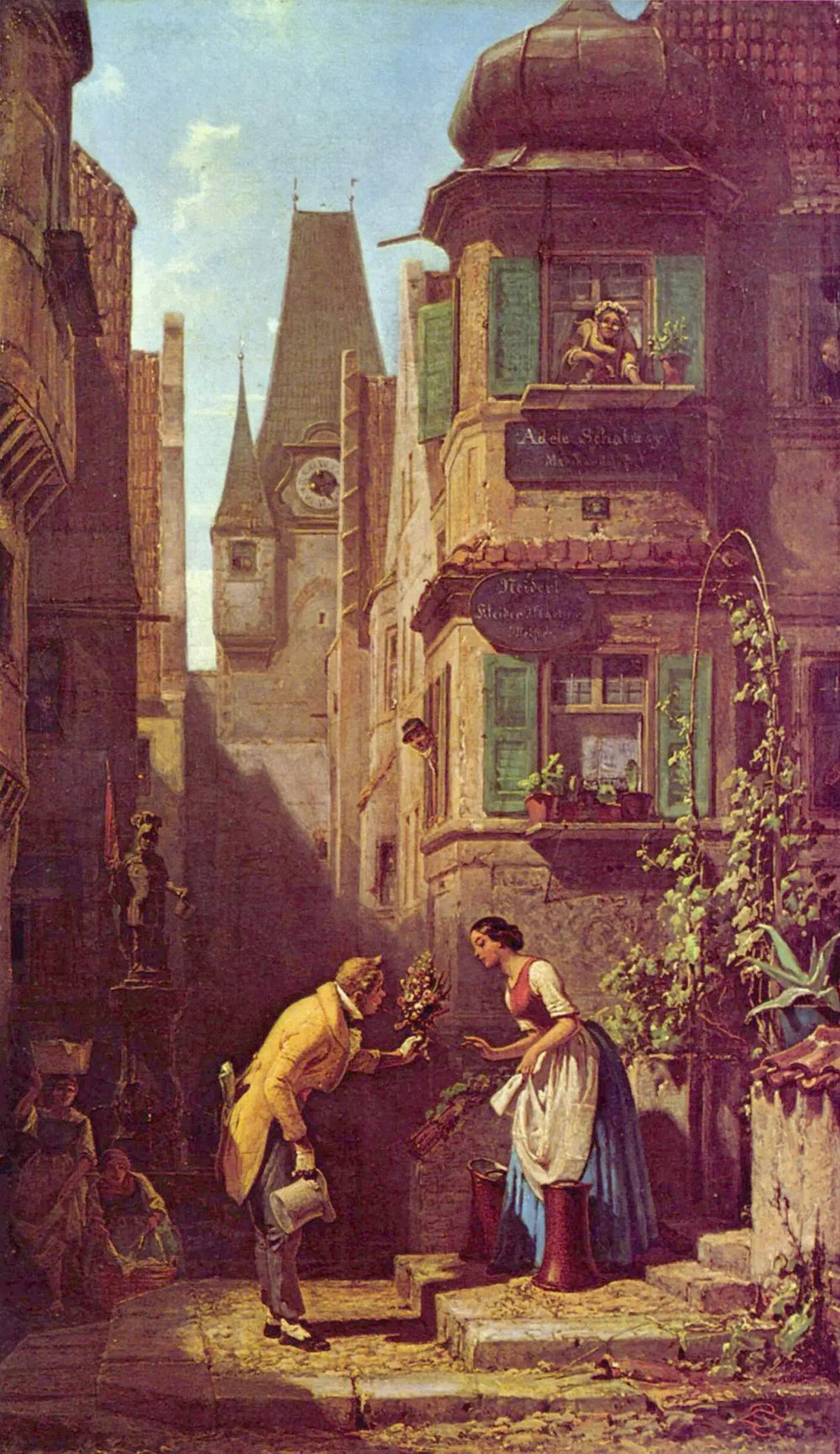 L'Époux éternel - Carl Spitzweg image 1 copie peinte à la main à l’huile