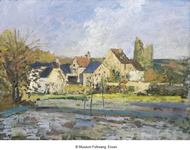 Ermitasjen i Pontoise, snø - Camille Pissarro