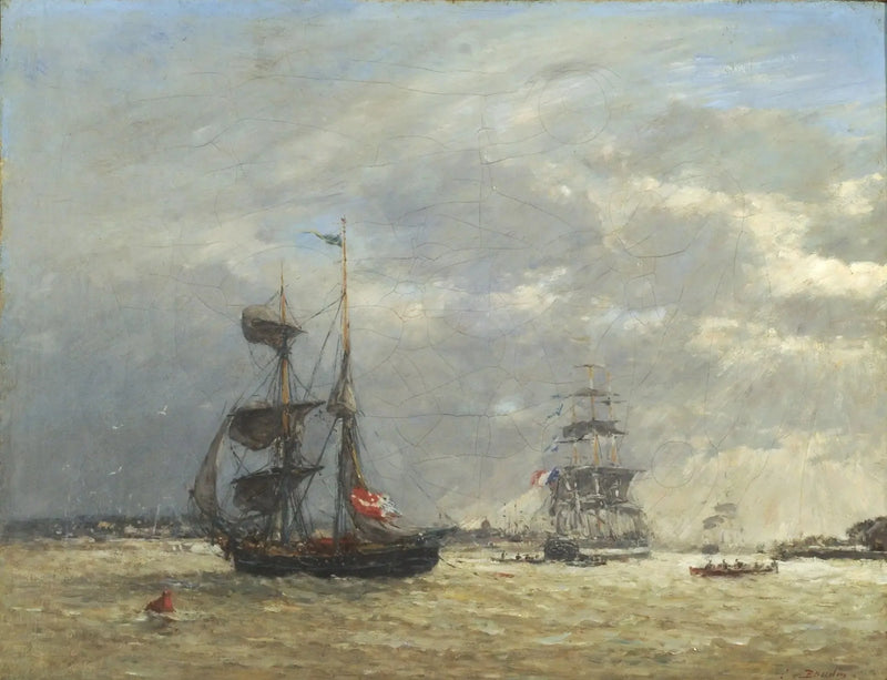 Schelde i stormvær - Eugène Boudin