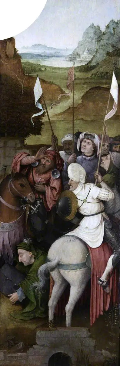 De hellige tre kongers ritt (triptyk, innside av høyre vinge) - Hieronymus Bosch