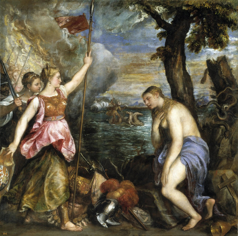 Spania til unnsetning av religionen - Titian