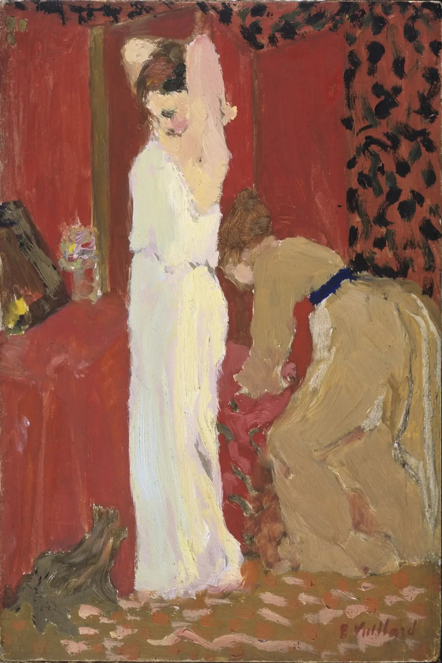 L'Essaiage ; Skuespillerinne i sitt garderobeskap - Édouard Vuillard