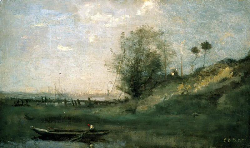 Normand brygge - Jean-Baptiste Camille Corot