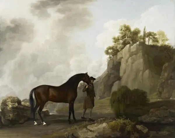 Den arabiske hingsten til marquis de Rockingham ledet av en hestepasser ved Creswell Crags - George Stubbs

Source:
L'étalon arabe du marquis de Rockingham mené par un palefrenier à Creswell Crags - George Stubbs