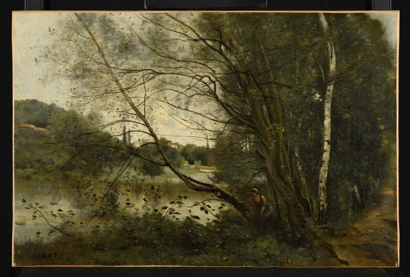Vannet ved det bølgende treet - Jean-Baptiste Camille Corot