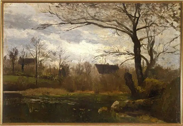 Montfoucault-dammen - Camille Pissarro