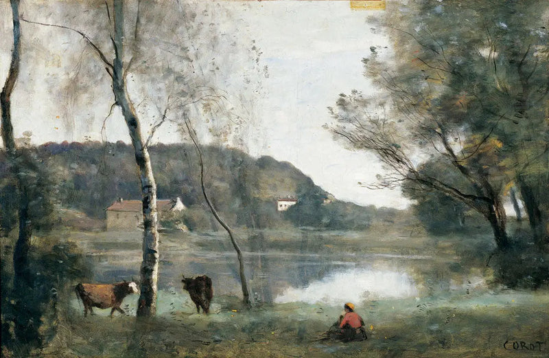Byvann i Avray - Jean-Baptiste Camille Corot