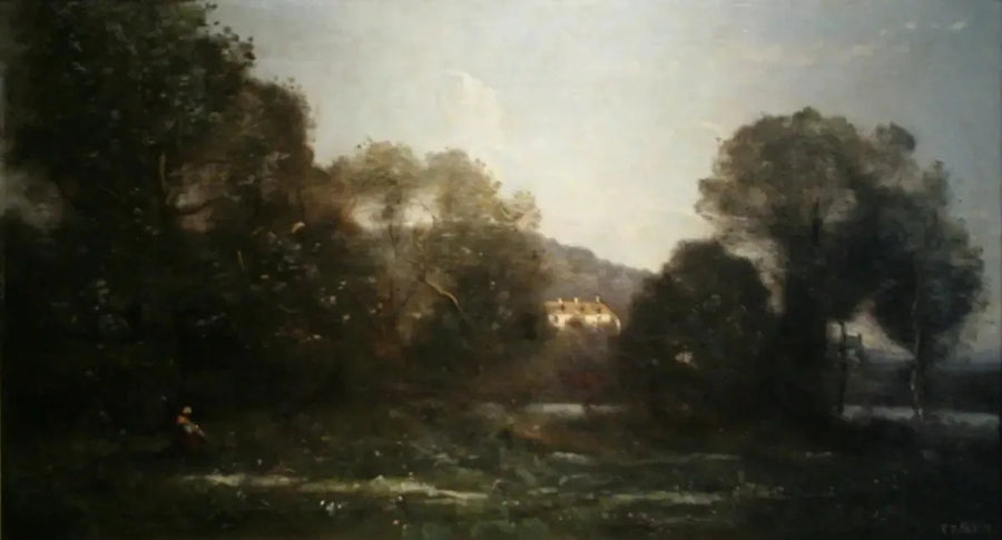 Ville d'Avray-sjøen - Jean-Baptiste Camille Corot