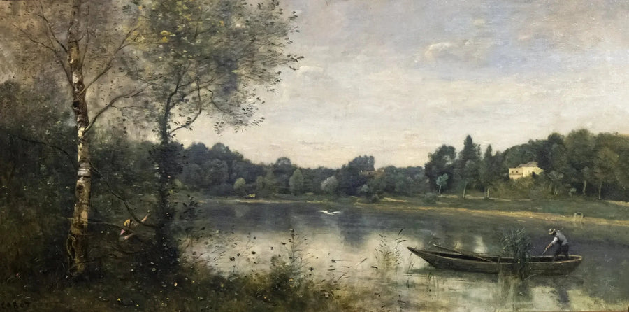 Ville d'Avray-sjøen - Jean-Baptiste Camille Corot