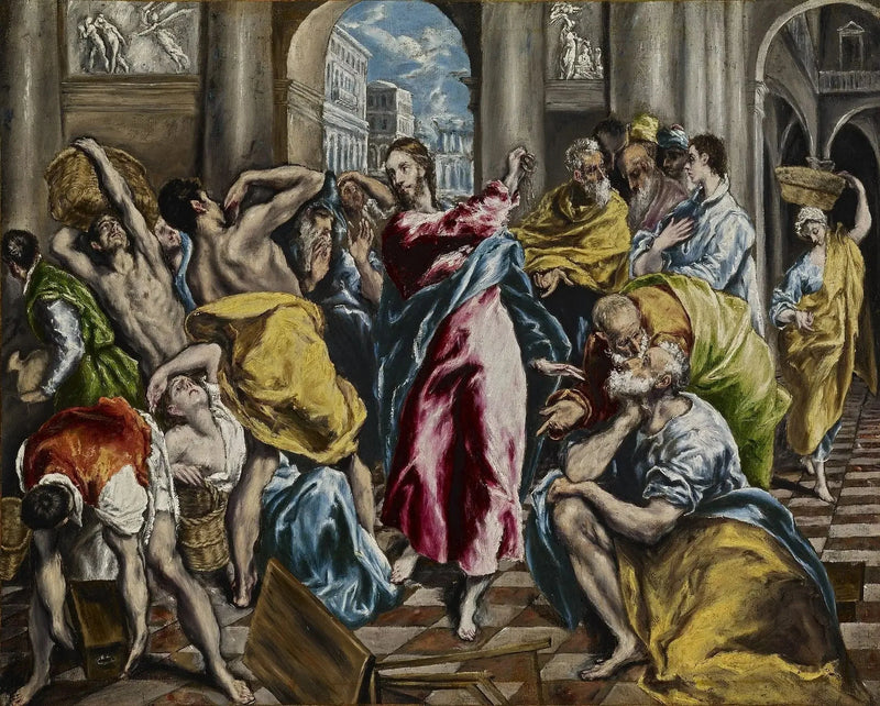 Utestengelsen av kjøpmennene fra tempelet - El Greco