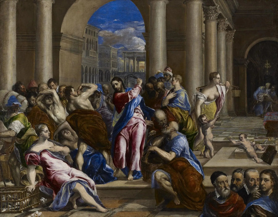 Utestengelsen av kjøpmennene i tempelet - El Greco
