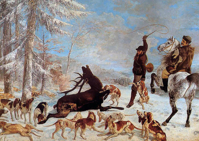 Hjortens jakt - Gustave Courbet