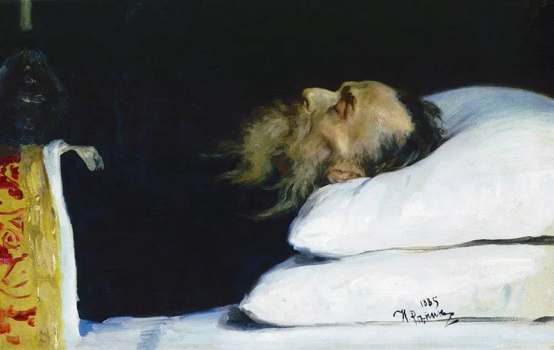 Nikolaï Ivanovitch Kostomarov-historien i sin kiste. - Ilya Repin
