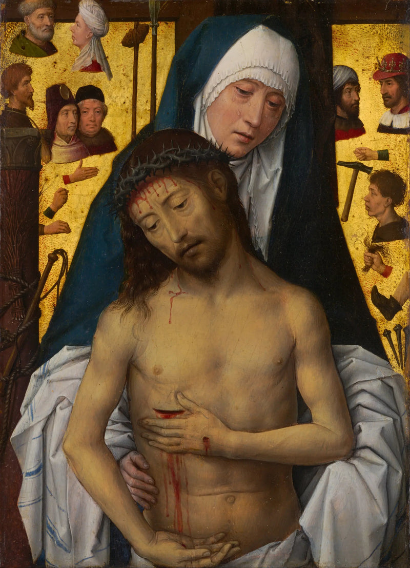 Mannen av smerte i armene til jomfruen - Hans Memling