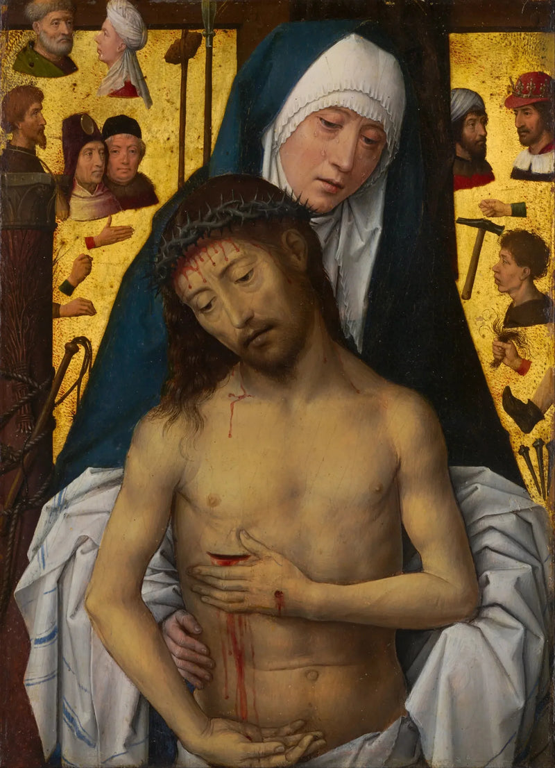 Mannen av smerte i armene til jomfruen - Hans Memling