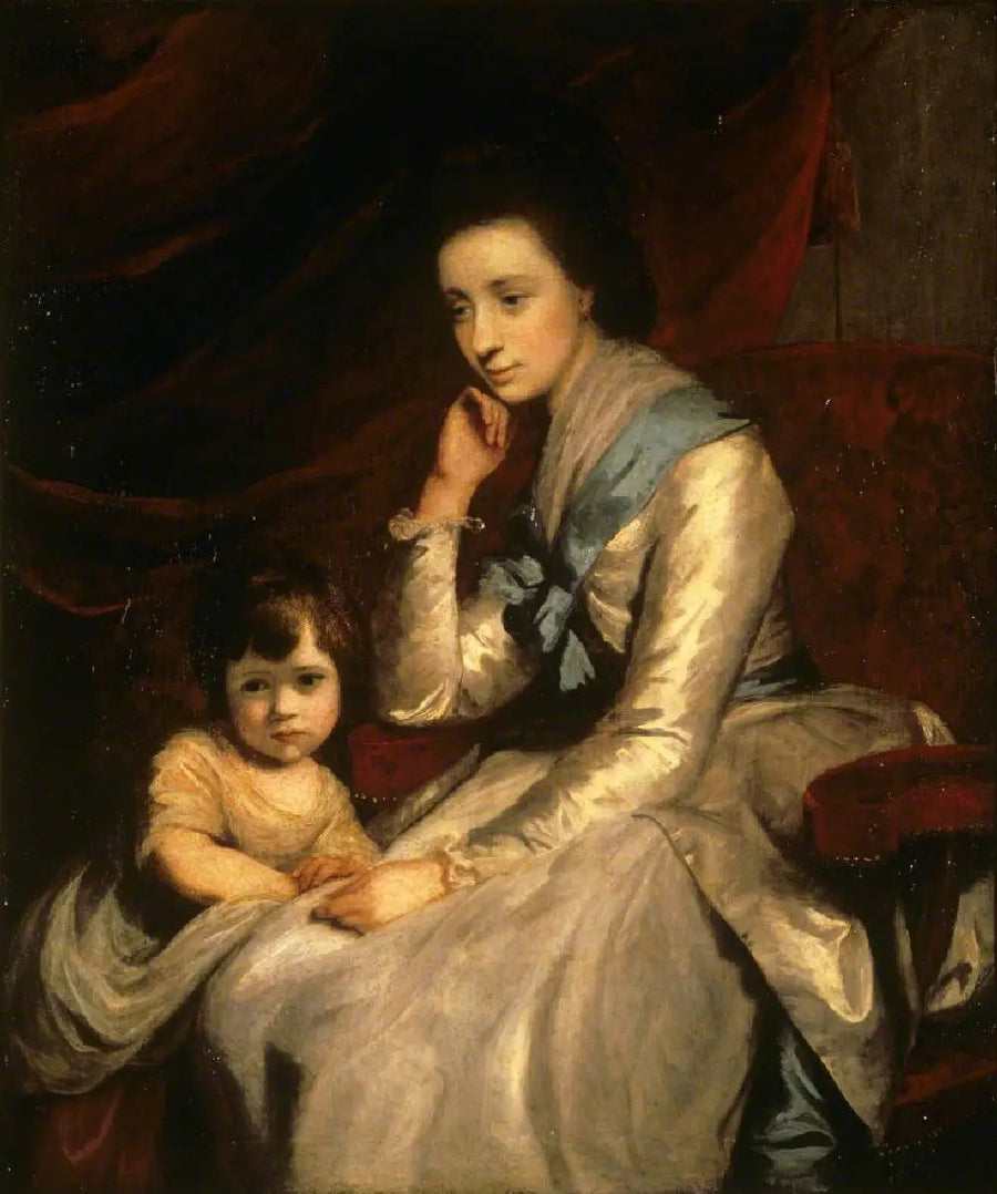 Den ærede Theresa Robinson, Mme Parker (1744-1775) og hennes sønn, John Parker, den framtidige første greve av Morley (1772-1840) - Joshua Reynolds