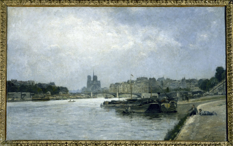 Øya La Cité og øya Saint-Louis, utsikt fra Austerlitz-broen - Stanislas Lépine