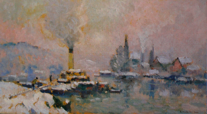 Øya Lacroix om vinteren - Robert Antoine Pinchon