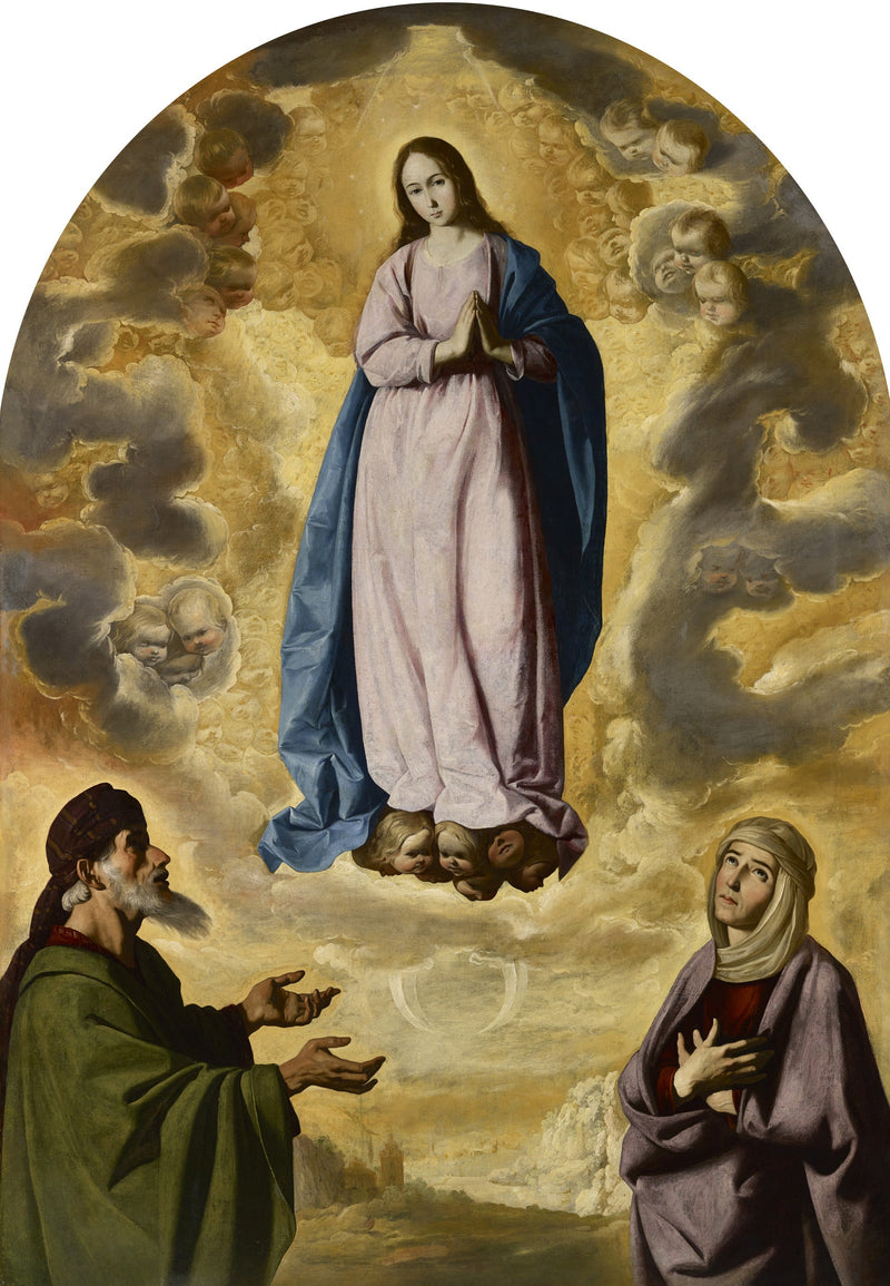 Den uplettede unnfangelse med Sankt Joachim og Jomfru Anna - Francisco de Zurbarán