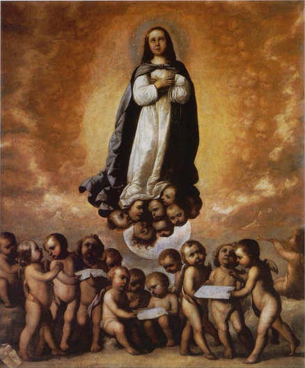 Den uplettede unnfangelse som barn - Francisco de Zurbarán